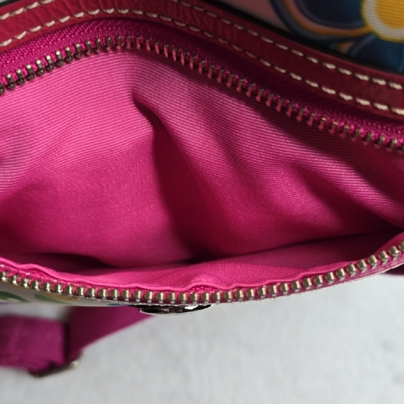Coach Pink and Purple Floral Shoulder Bag - Picture 5 of 9